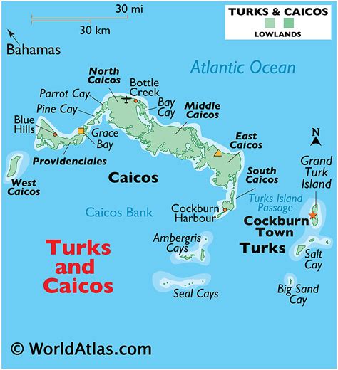 An image of Map of Turks and Caicos